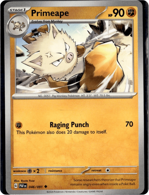 2024 Primeape #46 Paldean Fates