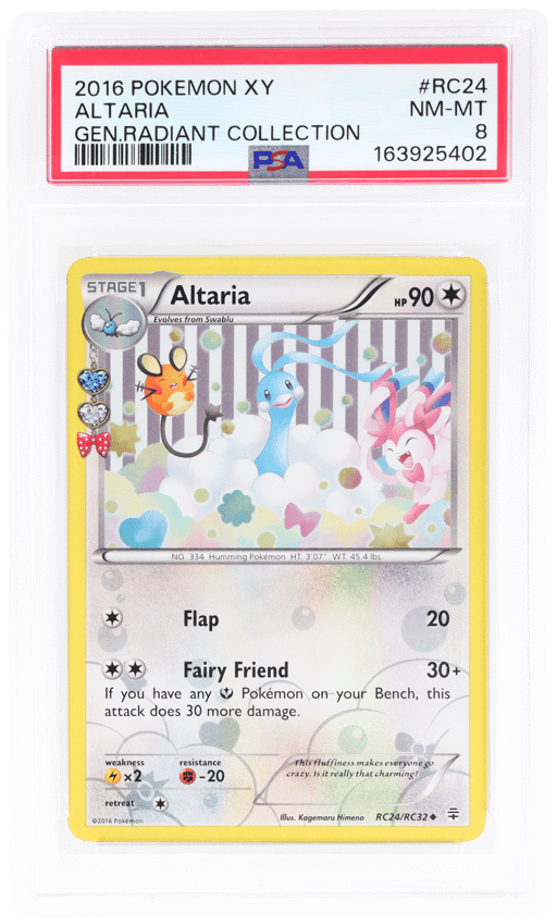 2016 Pokemon XY Generations Radiant Collection Altaria #RC24 PSA 8