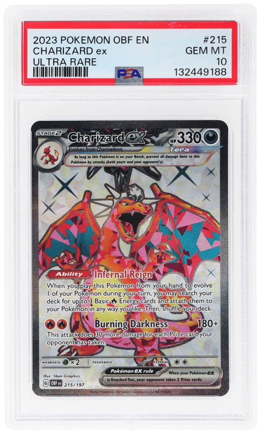 2023 Pokemon Scarlet and Violet Obsidian Flames Ultra Rare Charizard Ex #215 PSA 10