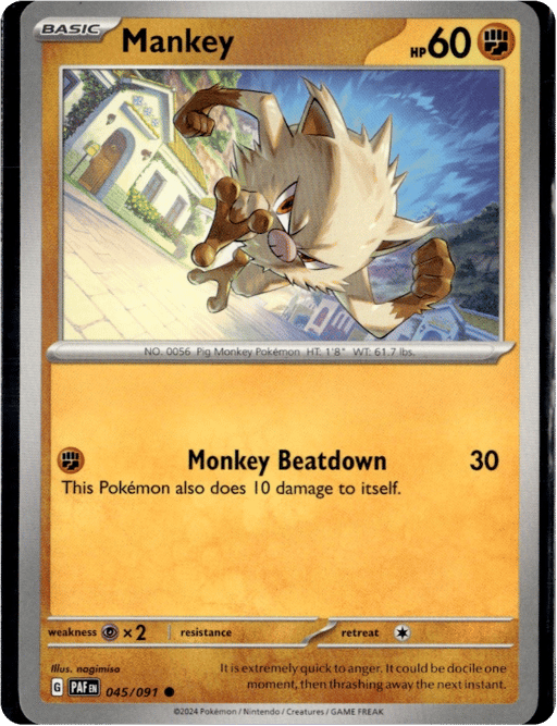 2024 Mankey #45 Paldean Fates