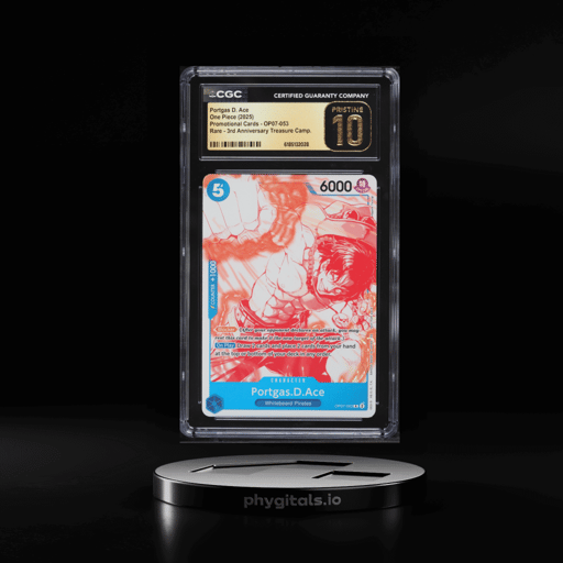 2025 One Piece Promo 3rd Anniversary Treasure Camp. Portgas D. Ace #OP07-053 CGC 10 PRISTINE