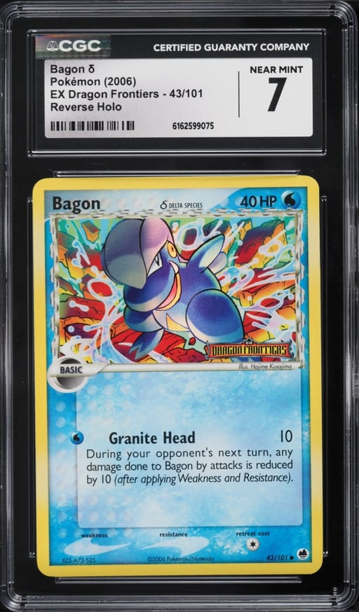2006 Pokemon EX Dragon Frontiers Reverse Holo Bagon #43 CGC 7 NRMT