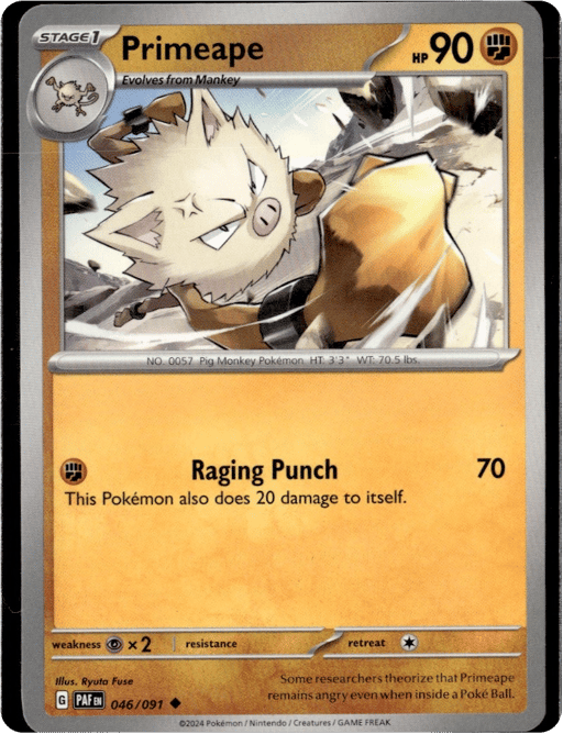 2024 Primeape #46 Paldean Fates