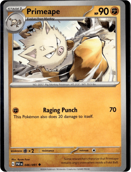 2024 Primeape #46 Paldean Fates