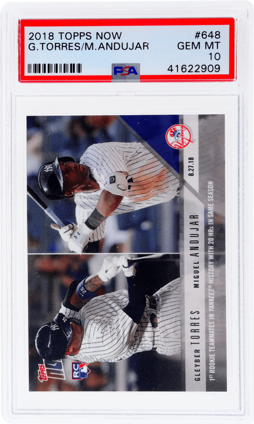 2018 Topps Now Gleyber Torres/Miguel Andujar #648 PSA 10