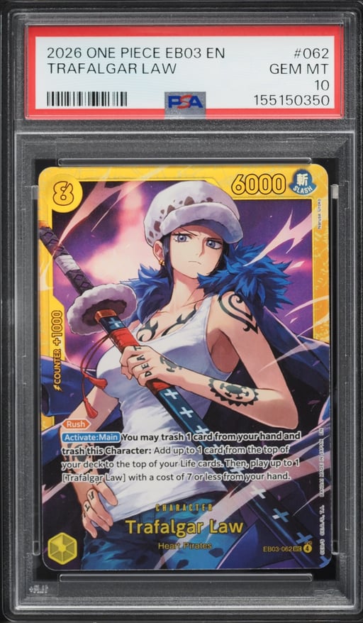 2026 One Piece Heroines Edition Trafalgar Law #EB03-062 PSA 10 GEM MINT