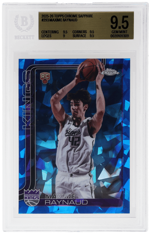 2025 Topps Chrome Sapphire Maxime Raynaud #293 BGS 9.5