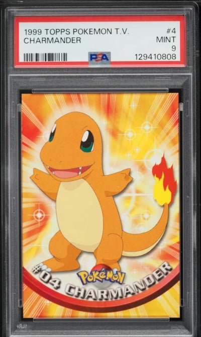 1999 Topps Pokemon TV Series 1 Charmander #4 PSA 9 MINT