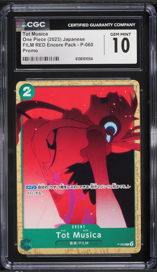 2023 One Piece Japanese Promo FILM RED Encore Pack Tot Musica #P-060 CGC 10 GEM MINT