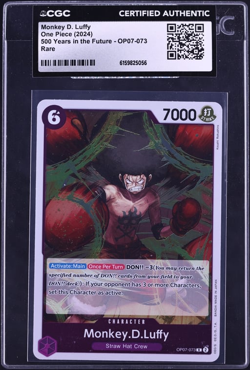 2024 One Piece 500 Years In The Future Monkey D. Luffy #OP07-073 CGC AUTH