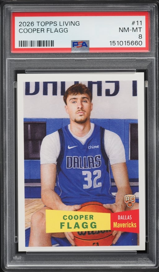 2026 Topps Living Cooper Flagg ROOKIE #11 PSA 8 NM-MT
