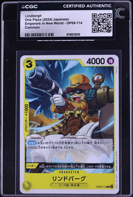 2024 One Piece Japanese Emperors In New World Lindbergh #OP09-114 CGC AUTH