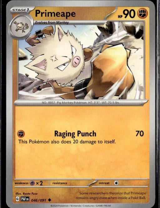 2024 Primeape #46 Paldean Fates