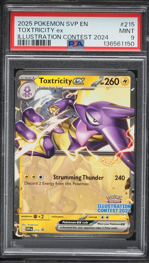 2025 Pokemon Scarlet & Violet Promo Illustration Contest Toxtricity ex #215 PSA 9 MINT