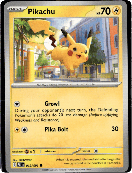 2024 Pikachu #18 Paldean Fates