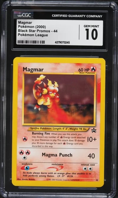 2000 Pokemon League Promo Magmar #44 CGC 10 GEM MINT