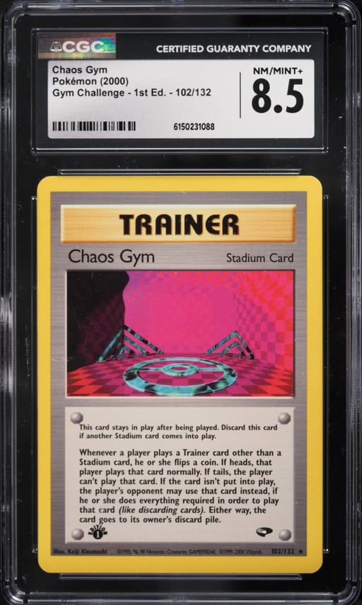 2000 Pokemon Gym Challenge 1st Edition Chaos Gym #102 CGC 8.5 NM-MT+