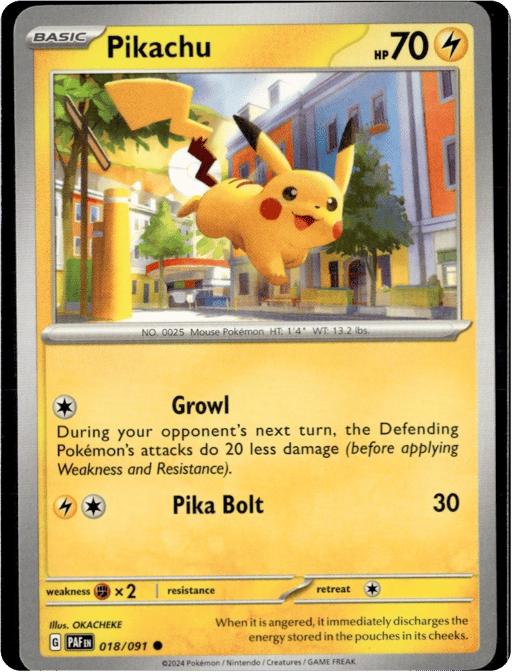 2024 Pikachu #18 Paldean Fates