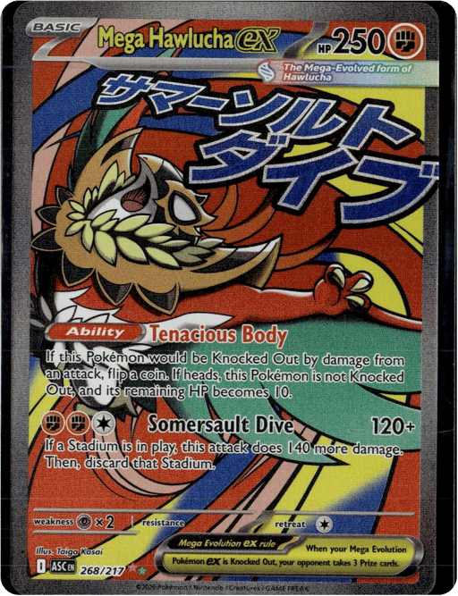 2026 Mega Hawlucha ex #268 Ascended Heroes