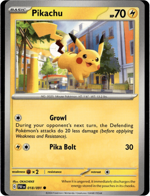 2024 Pikachu #18 Paldean Fates
