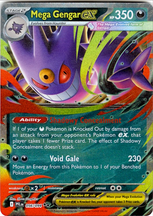 2025 Mega Gengar ex #56 Phantasmal Flames