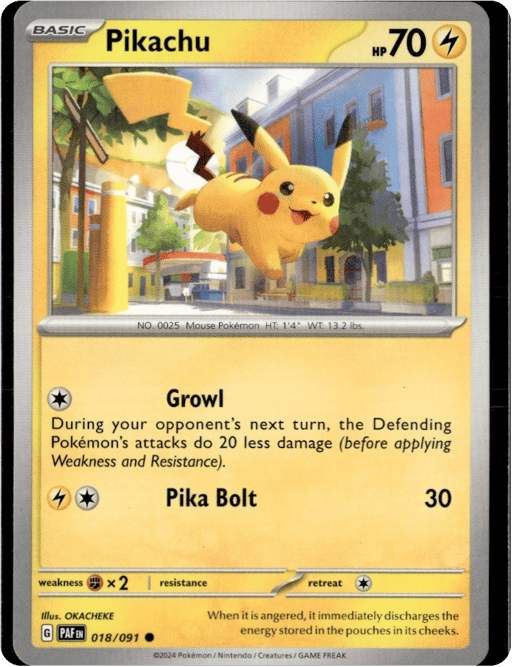 2024 Pikachu #18 Paldean Fates