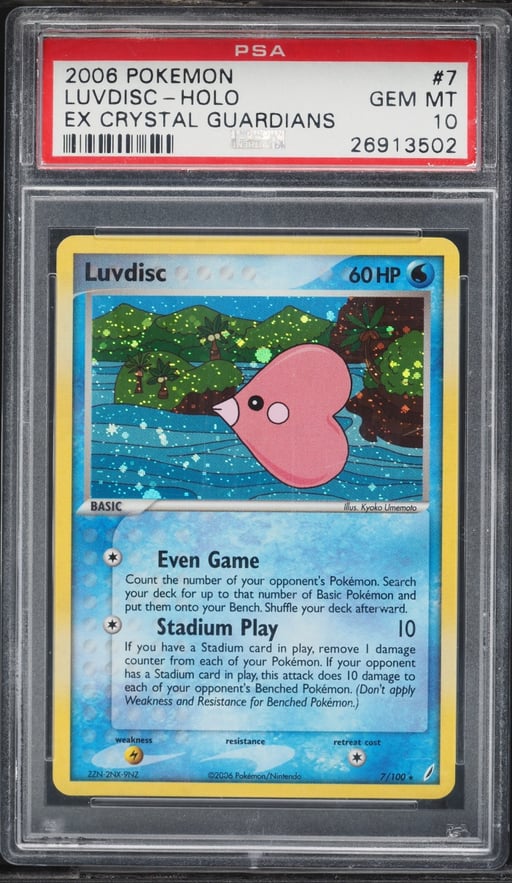 2006 Pokemon EX Crystal Guardians Holo Luvdisc #7 PSA 10 GEM MINT
