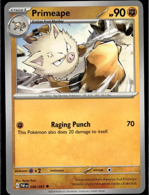 2024 Primeape #46 Paldean Fates