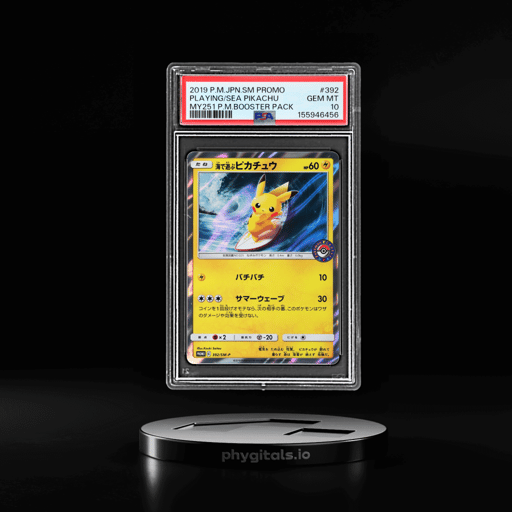 2019 Pokemon Sun and Moon Promo Japanese My251 Pokemon Center Midsummer Shining Grand Plan Playing In the Sea Pikachu #392SMP PSA 10