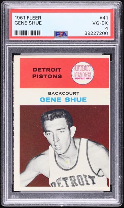 1961 Fleer Basketball Gene Shue #41 PSA 4 VGEX