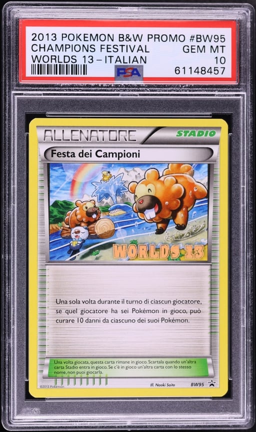 2013 Pokemon Italian Black & White Promo Worlds 13 Champions Festival #BW95 PSA 10 GEM MINT