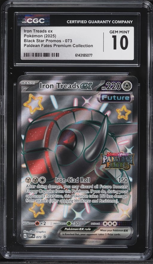 2025 Pokemon SV Promo Paldean Fates Premium Full Art Iron Treads EX #73 CGC 10 GEM MINT