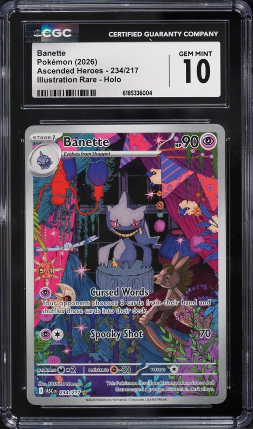 2026 Pokemon Mega Evolution Ascended Heroes IR Banette #234 CGC 10 GEM MINT