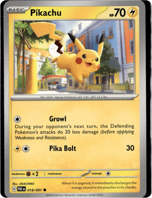 2024 Pikachu #18 Paldean Fates