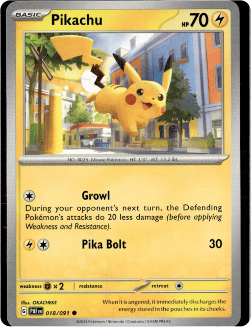2024 Pikachu #18 Paldean Fates