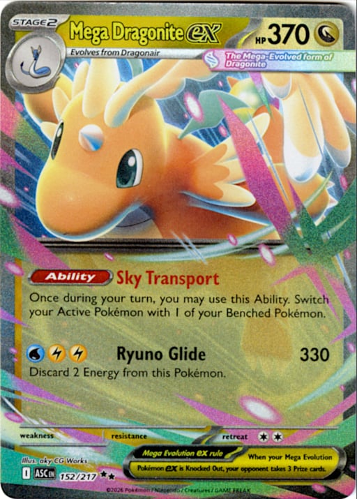 2026 Mega Dragonite ex #152 Ascended Heroes