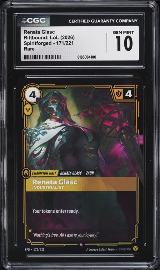 2026 Riftbound League Of Legends LoL Spiritforged Renata Glasc #171 CGC 10 GEM MINT
