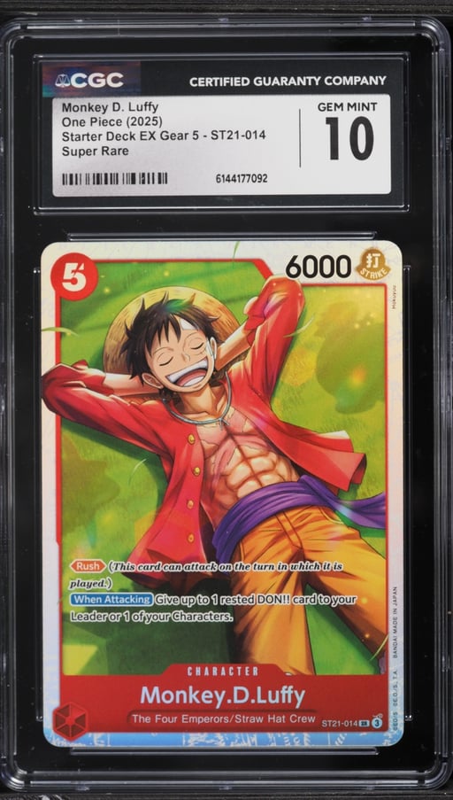 2025 One Piece Starter Deck EX Gear 5 SR Monkey D. Luffy #ST21-014 CGC 10 GEM MINT