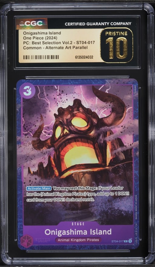2024 One Piece PC Best Selection Vol.2 Alt Art Onigashima Island #ST04-017 CGC 10 PRISTINE