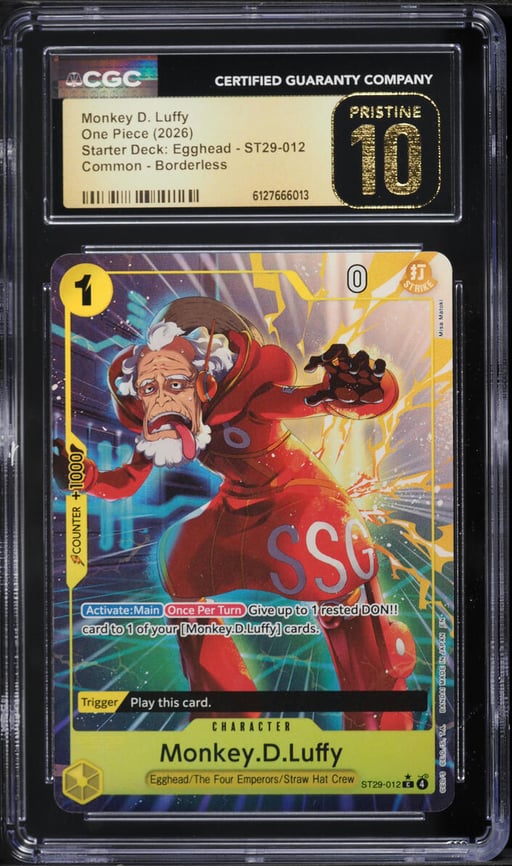 2026 One Piece Starter Deck: Egghead Borderless Monkey D. Luffy #ST29-012 CGC 10 PRISTINE
