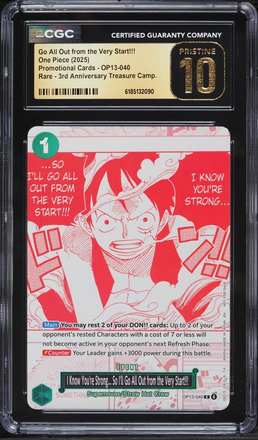 2025 One Piece 3rd Treasure Manga Alt Art Go All Out From The Very Start!!! CGC 10 PRISTINE