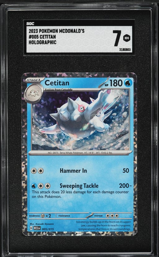 2023 Pokemon Scarlet & Violet McDonald's Holo Cetitan #5 SGC 7 NRMT