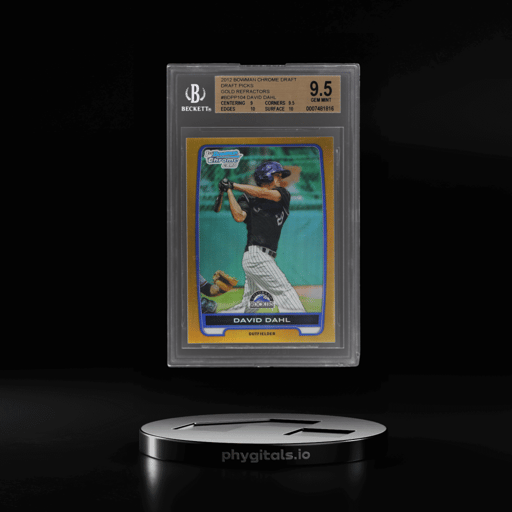 2012 Bowman Draft Chrome Gold Refractor David Dahl #BDPP104 37/50 BGS 9.5