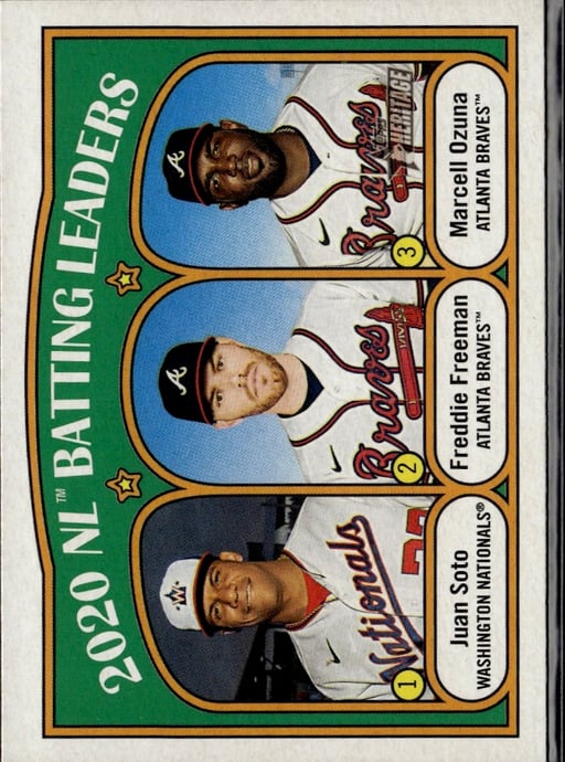 2021 Juan Soto / Marcell Ozuna / Freddie Freeman #85 Topps Heritage