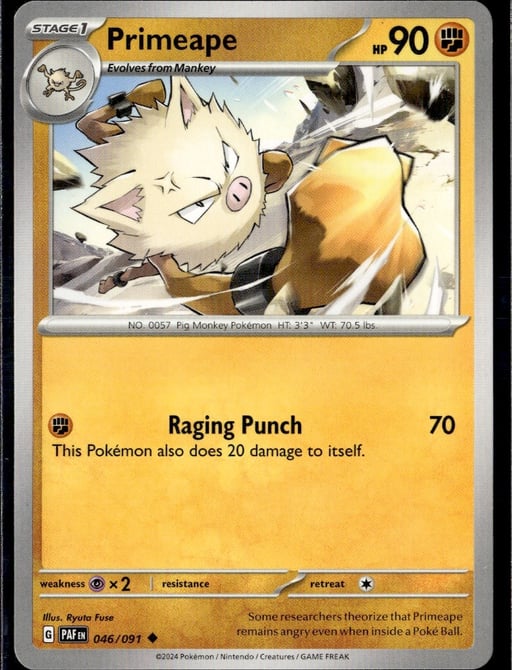 2024 Primeape #46 Paldean Fates