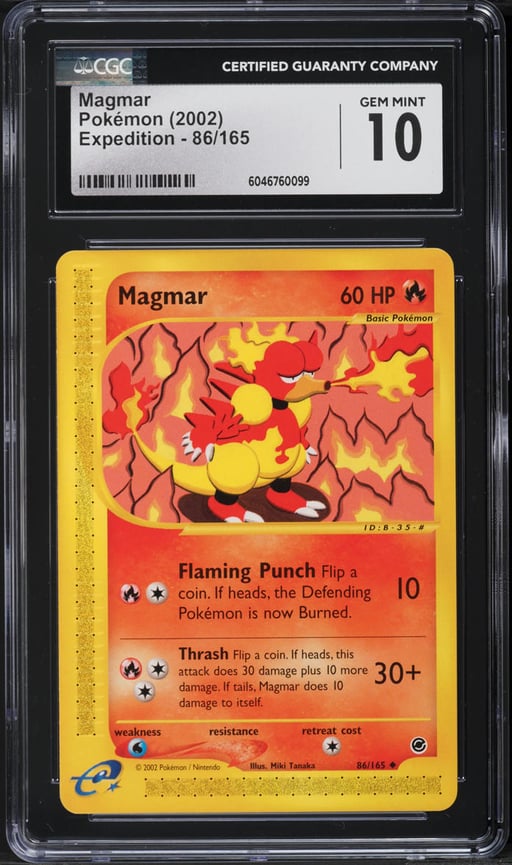 2002 Pokemon Expedition Magmar #86 CGC 10 GEM MINT
