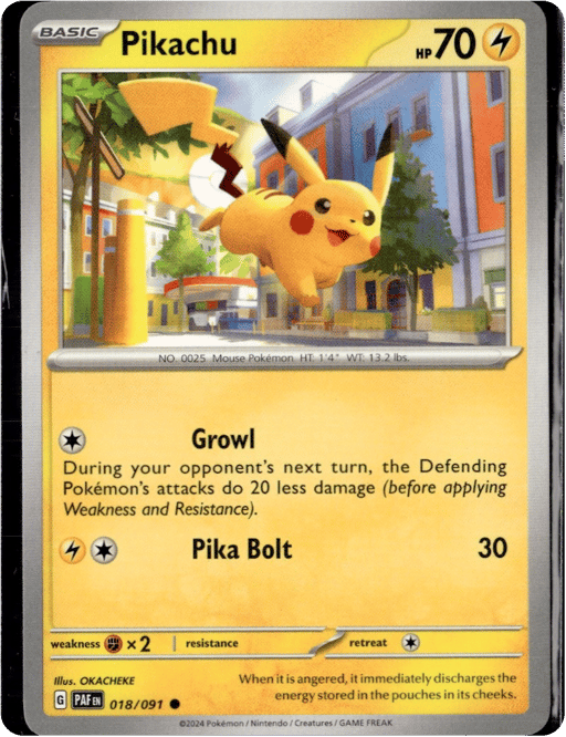 2024 Pikachu #18 Paldean Fates