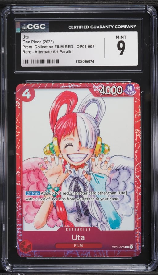 2023 One Piece Premium Collection Film Red Alt Art Uta #OP01-005 CGC 9 MINT