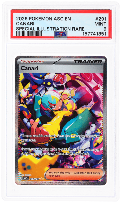 2026 Pokemon Mega Evolution Ascended Heroes Special Illustration Rare Canari #291 PSA 9