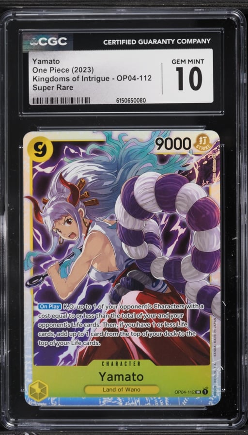 2023 One Piece Japanese Kingdoms Of Intrigue SR Yamato #OP04-112 CGC 10 GEM MINT
